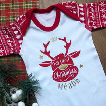 Load image into Gallery viewer, Personalised First Christmas Babygrow
