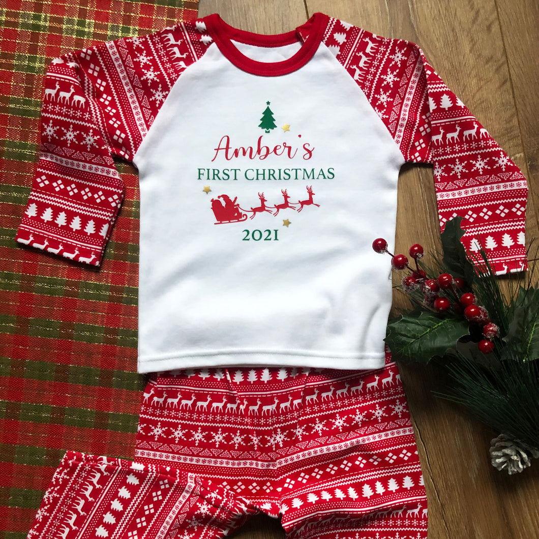 Personalised First Christmas Pyjamas