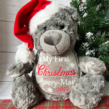 Load image into Gallery viewer, Personalised First Christmas Teddy
