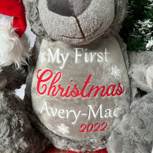 Load image into Gallery viewer, Personalised First Christmas Teddy
