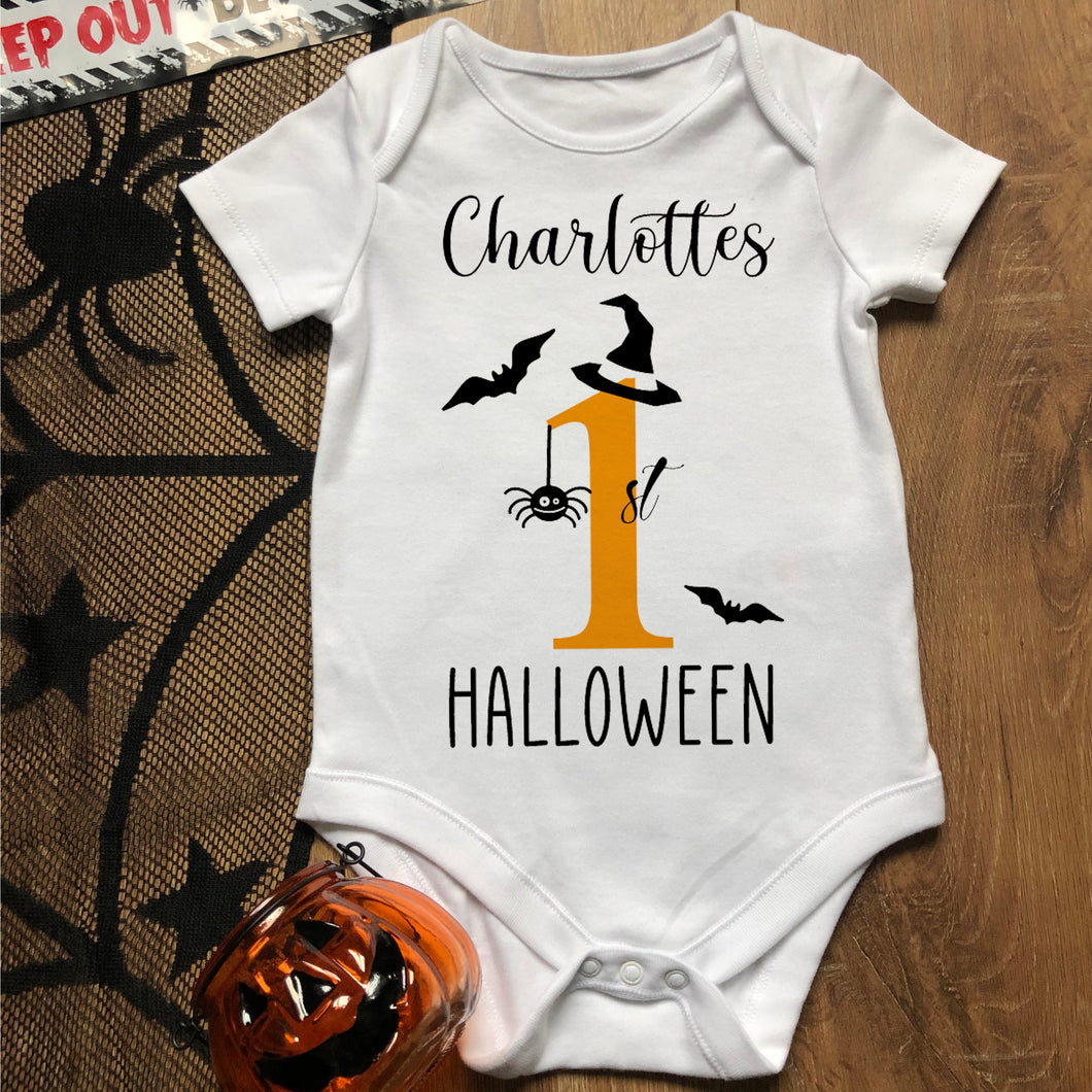 Personalised First Halloween Baby Vest