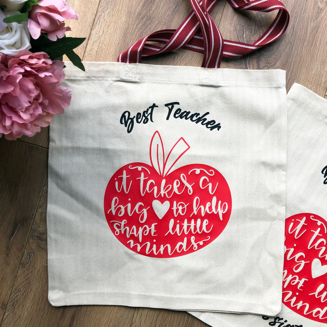 Best Teacher Cotton Tote Bag