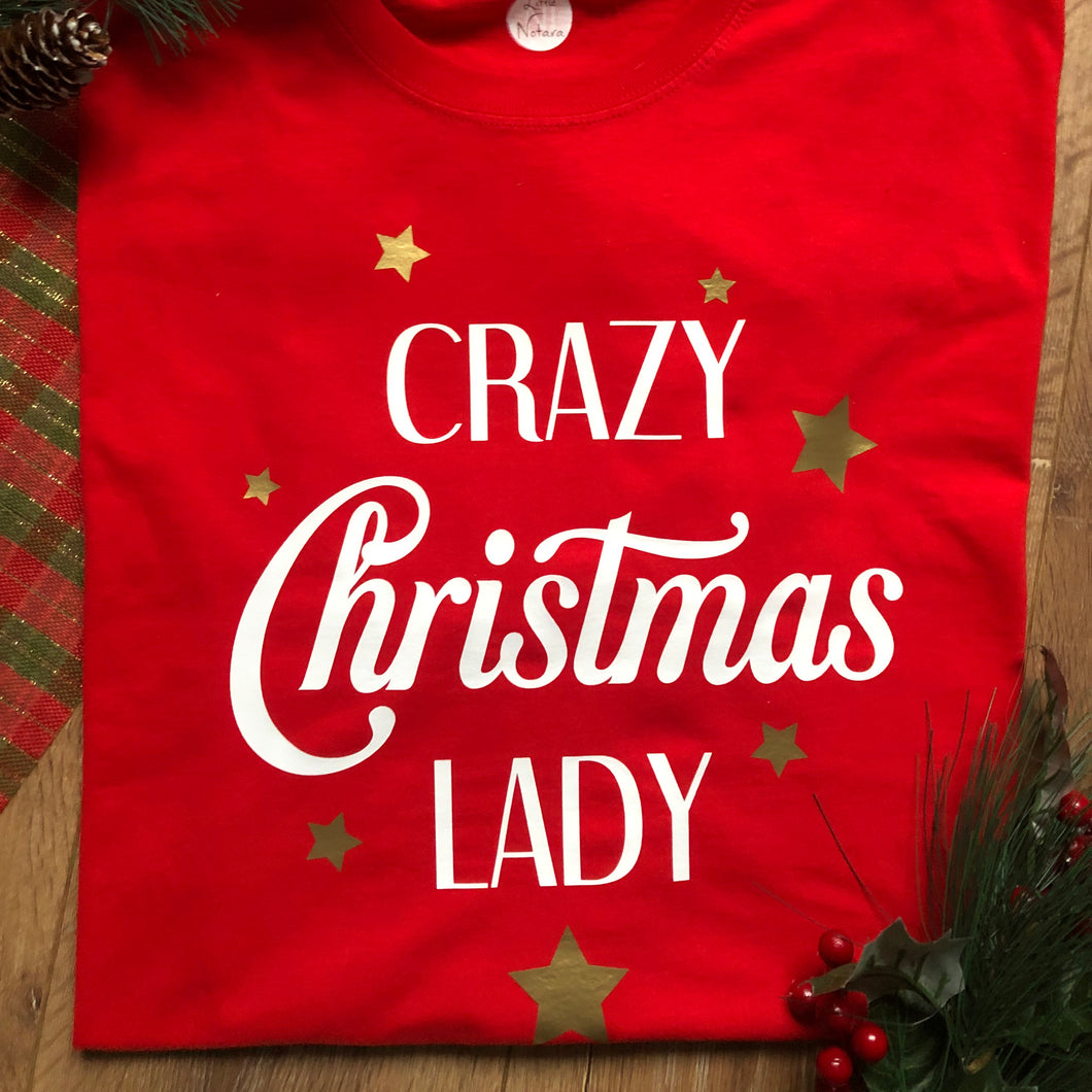 'Crazy Christmas Lady' T-Shirt