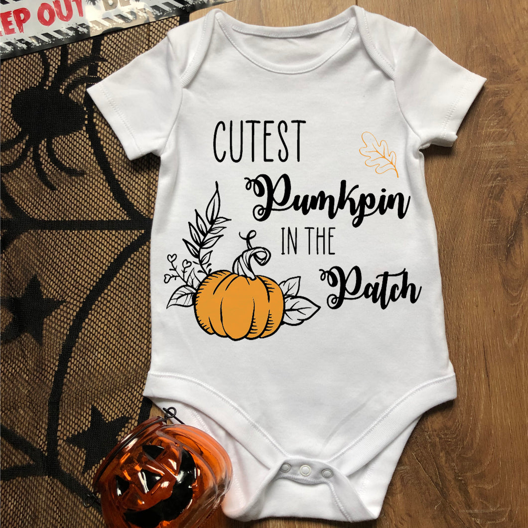 'Cutest Pumpkin in the Patch' Baby Vest