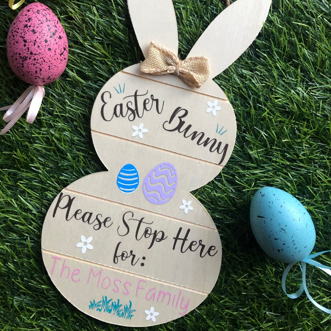Easter Bunny Stop Here Sign – Little Notara NI