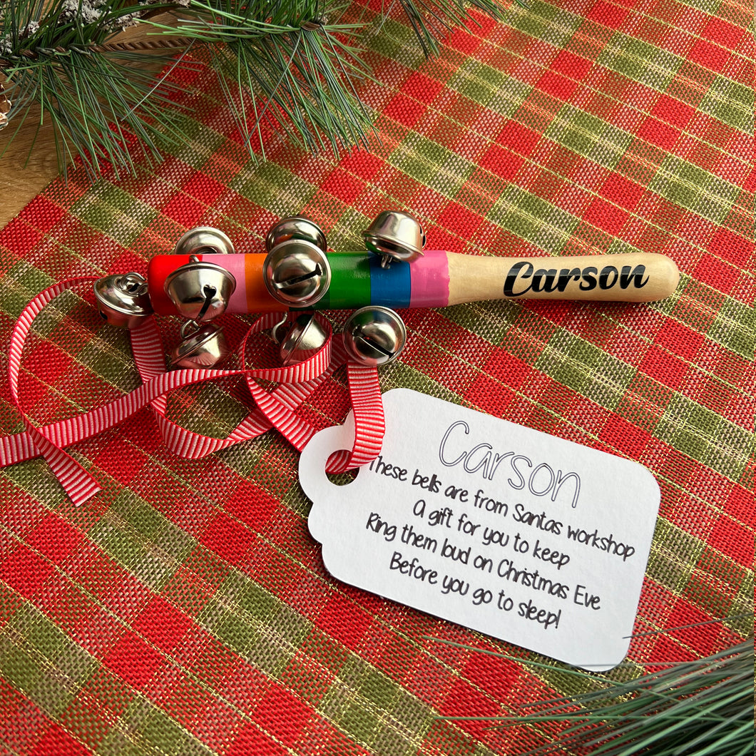 Personalised Wooden Jingle Bells